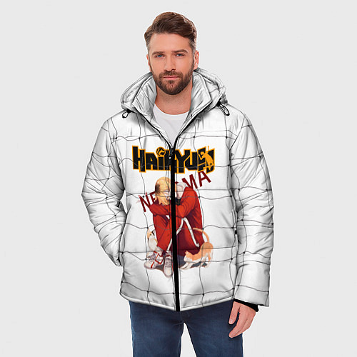 Мужская зимняя куртка Кенма Козуме / 3D-Красный – фото 3