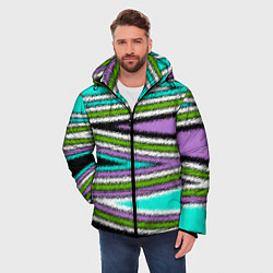 Куртка зимняя мужская Абстрактный асимметричный, цвет: 3D-светло-серый — фото 2
