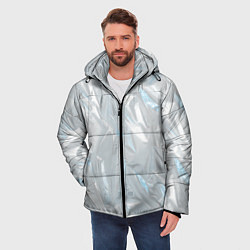 Куртка зимняя мужская Голографическая текстура, цвет: 3D-светло-серый — фото 2