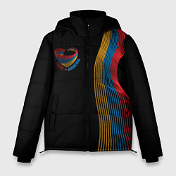 Куртка зимняя мужская I Love Armenia, цвет: 3D-черный