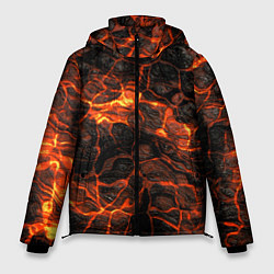 Куртка зимняя мужская Горящая лава, цвет: 3D-черный