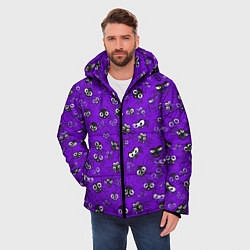 Куртка зимняя мужская Вредные паучки, цвет: 3D-черный — фото 2