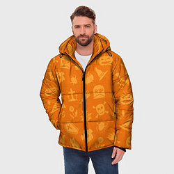 Куртка зимняя мужская ТЕПЛЫЙ ХЕЛЛОУИН, цвет: 3D-черный — фото 2