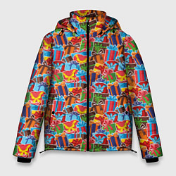 Куртка зимняя мужская Подарки на Праздник, цвет: 3D-черный