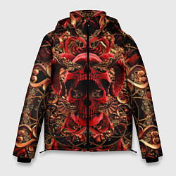 Куртка зимняя мужская Череп красного демона, цвет: 3D-черный