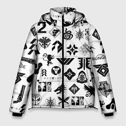 Куртка зимняя мужская DESTINY 2 LOGO PATTERN ДЕСТИНИ, цвет: 3D-светло-серый