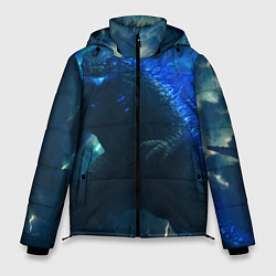 Куртка зимняя мужская ГОДЗИЛЛА В МОРЕ, цвет: 3D-черный