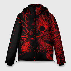 Куртка зимняя мужская ТОКИЙСКИЕ МСТИТЕЛИ КРАСНЫЙ ДРАКОН, цвет: 3D-черный