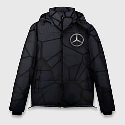 Куртка зимняя мужская Мерседес 3D плиты, цвет: 3D-светло-серый