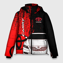 Куртка зимняя мужская Camry Toyota glitch, цвет: 3D-черный