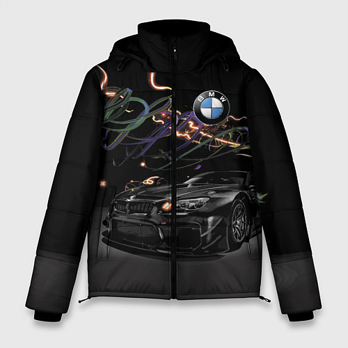 Мужская зимняя куртка Бэха в ночном городе / 3D-Светло-серый – фото 1