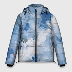 Куртка зимняя мужская Небесные мазки, цвет: 3D-черный