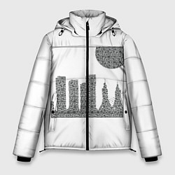 Куртка зимняя мужская QR Town без фона, цвет: 3D-черный