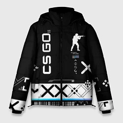Куртка зимняя мужская Поток информации СS:GO, цвет: 3D-светло-серый