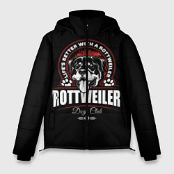 Куртка зимняя мужская Ротвейлер Rottweiler, цвет: 3D-черный