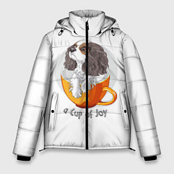 Куртка зимняя мужская Кавалер Кинг Чарльз Спаниель, цвет: 3D-светло-серый