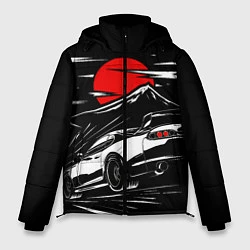 Куртка зимняя мужская Toyota Supra: Red Moon, цвет: 3D-черный