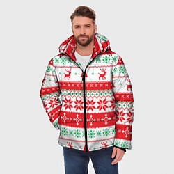 Куртка зимняя мужская Christmas Deer, цвет: 3D-красный — фото 2