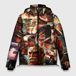 Куртка зимняя мужская Атака Титанов Shingeki no Kyojin, цвет: 3D-черный