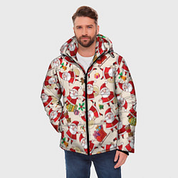 Куртка зимняя мужская Дед Мороз!, цвет: 3D-черный — фото 2
