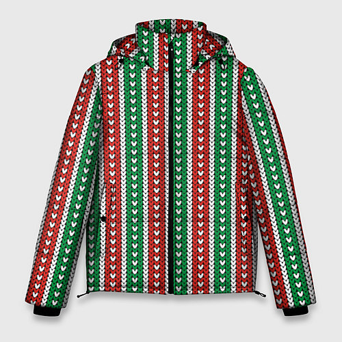 Мужская зимняя куртка Knitted Pattern / 3D-Черный – фото 1