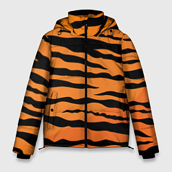 Куртка зимняя мужская Шкура тигра вектор, цвет: 3D-черный