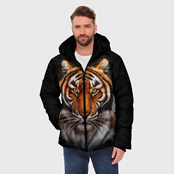 Куртка зимняя мужская Реалистичный тигр Realistic Tiger, цвет: 3D-светло-серый — фото 2