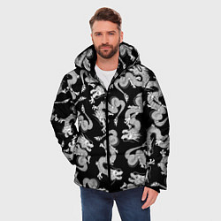 Куртка зимняя мужская Драконыdragon, цвет: 3D-светло-серый — фото 2