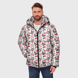 Куртка зимняя мужская Собачка Йорк, цвет: 3D-красный — фото 2