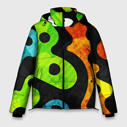 Куртка зимняя мужская Пятнистая Абстракция, цвет: 3D-красный