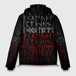 Куртка зимняя мужская Славянская символика Руны, цвет: 3D-красный