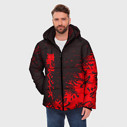 Куртка зимняя мужская Токийские мстители Горизонтальная надпись, цвет: 3D-красный — фото 2