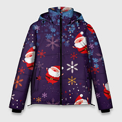 Мужская зимняя куртка Дед Мороз в снежинках