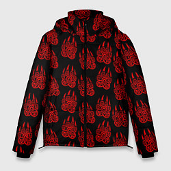 Куртка зимняя мужская ПЕЧАТЬ ВЕЛЕСА КРАСНЫЙ, цвет: 3D-черный
