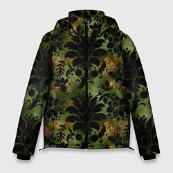 Мужская зимняя куртка Темные тропические листья