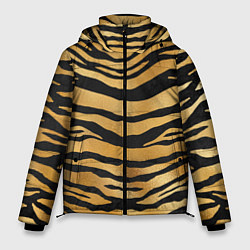 Куртка зимняя мужская Текстура шкуры тигра, цвет: 3D-черный
