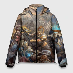Куртка зимняя мужская Битва Рыцарского ордена Империи, цвет: 3D-красный