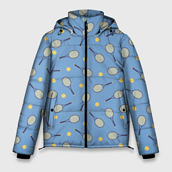 Куртка зимняя мужская Большой теннис паттерн, цвет: 3D-светло-серый