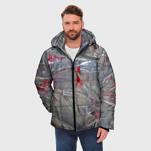 Мужская зимняя куртка Кровавая пленка / 3D-Светло-серый – фото 3