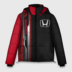 Куртка зимняя мужская HONDA Sport carbon texture Хонда Спорт текстура ка, цвет: 3D-светло-серый