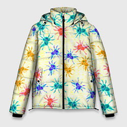Куртка зимняя мужская Аксолотль Паттерн Лимонный, цвет: 3D-светло-серый