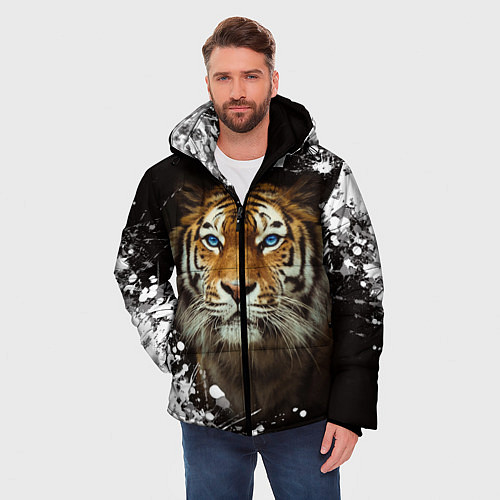 Мужская зимняя куртка Год тигра2022 / 3D-Красный – фото 3