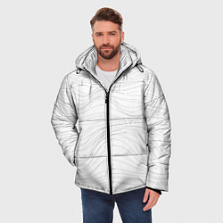 Куртка зимняя мужская Белые волны, цвет: 3D-светло-серый — фото 2