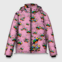 Куртка зимняя мужская Toca Boca logo pink Тока Бока, цвет: 3D-светло-серый