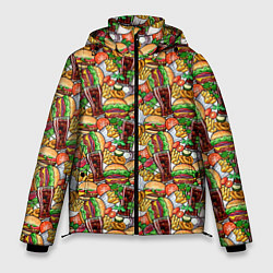 Куртка зимняя мужская Быстрое Питание и Напитки, цвет: 3D-черный