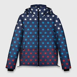 Мужская зимняя куртка Флаг в звездах