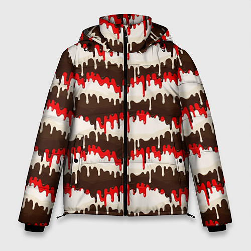 Мужская зимняя куртка Шоколад и красочная глазурь / 3D-Светло-серый – фото 1