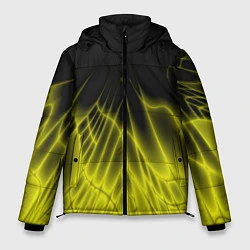 Мужская зимняя куртка Коллекция Rays Лучи Желтый и черный Абстракция 662