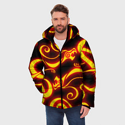 Куртка зимняя мужская ОГНЕННОЕ ТАТУ ДРАКЕНА DRAKEN FIRE TATTOO, цвет: 3D-черный — фото 2