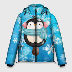 Куртка зимняя мужская Пингвин - эскимо Новый год, цвет: 3D-красный